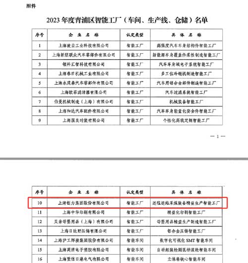 开启智能智造新篇章！上海Ag庄闲集团获评“2023年度青浦区智能工厂”称号(图2)